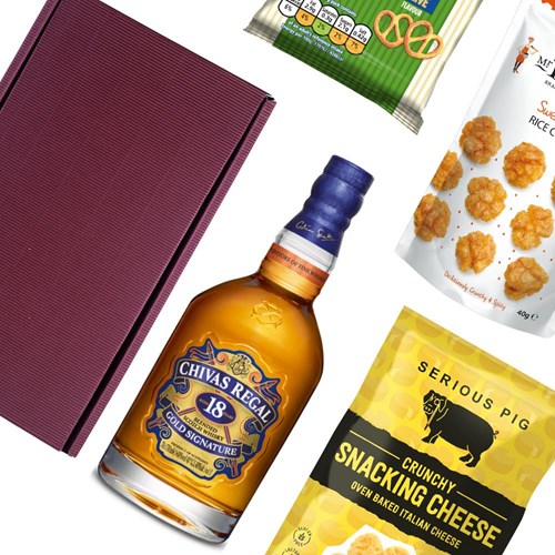 Chivas Regal 18 Years Whisky 70cl Nibbles Hamper